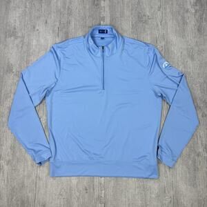 Stitch Golf Pullover Mens L Blue Lightweight 1/4 Zip Performance Stretch Preppy